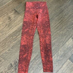 Lululemon wunder train size 4 leggings red black